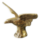 Eagle figurine sculpture with outstretched wings, in solid brass. Size 8 x 15 cm