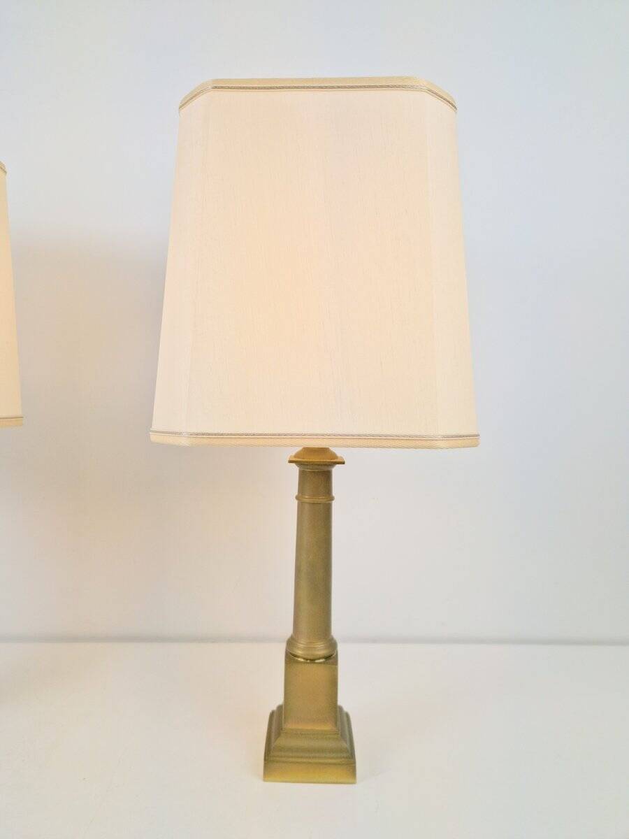 Neoclassical Empire Brass Table Lamp, France, 1960, Set of 2