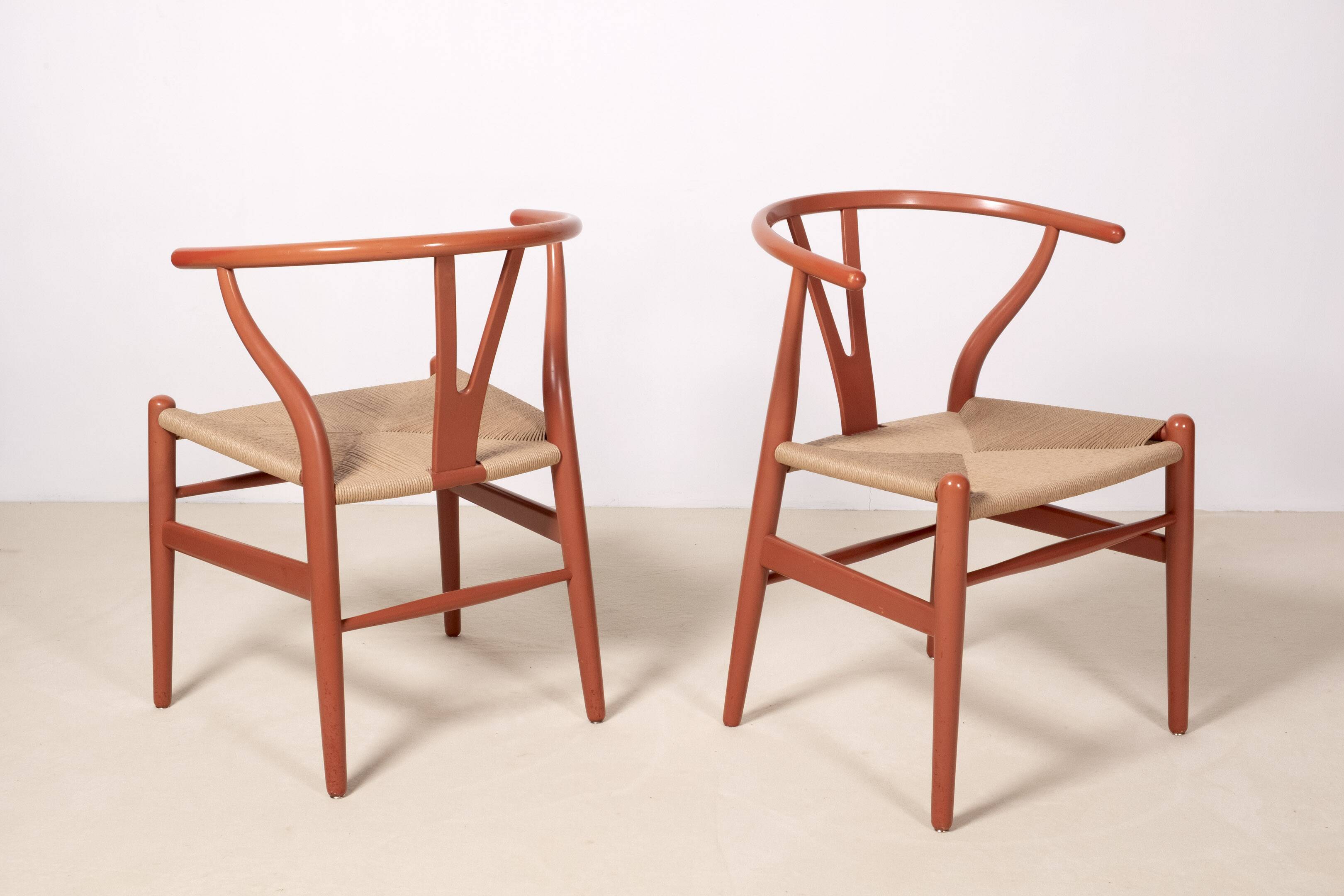 4x Hans J. Wegner Early CH24 Chaise Wishbone, années 1960