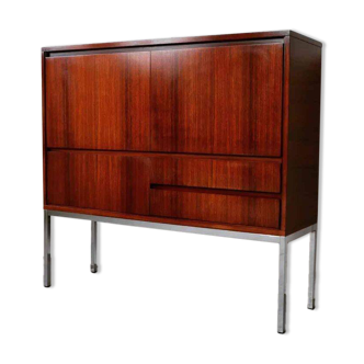 Bar cabinet in Indian Rosewood produced by 'Meubelfabriek Aurora' Belgium 1967