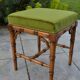 Piano stool/bamboo effect wooden footrest