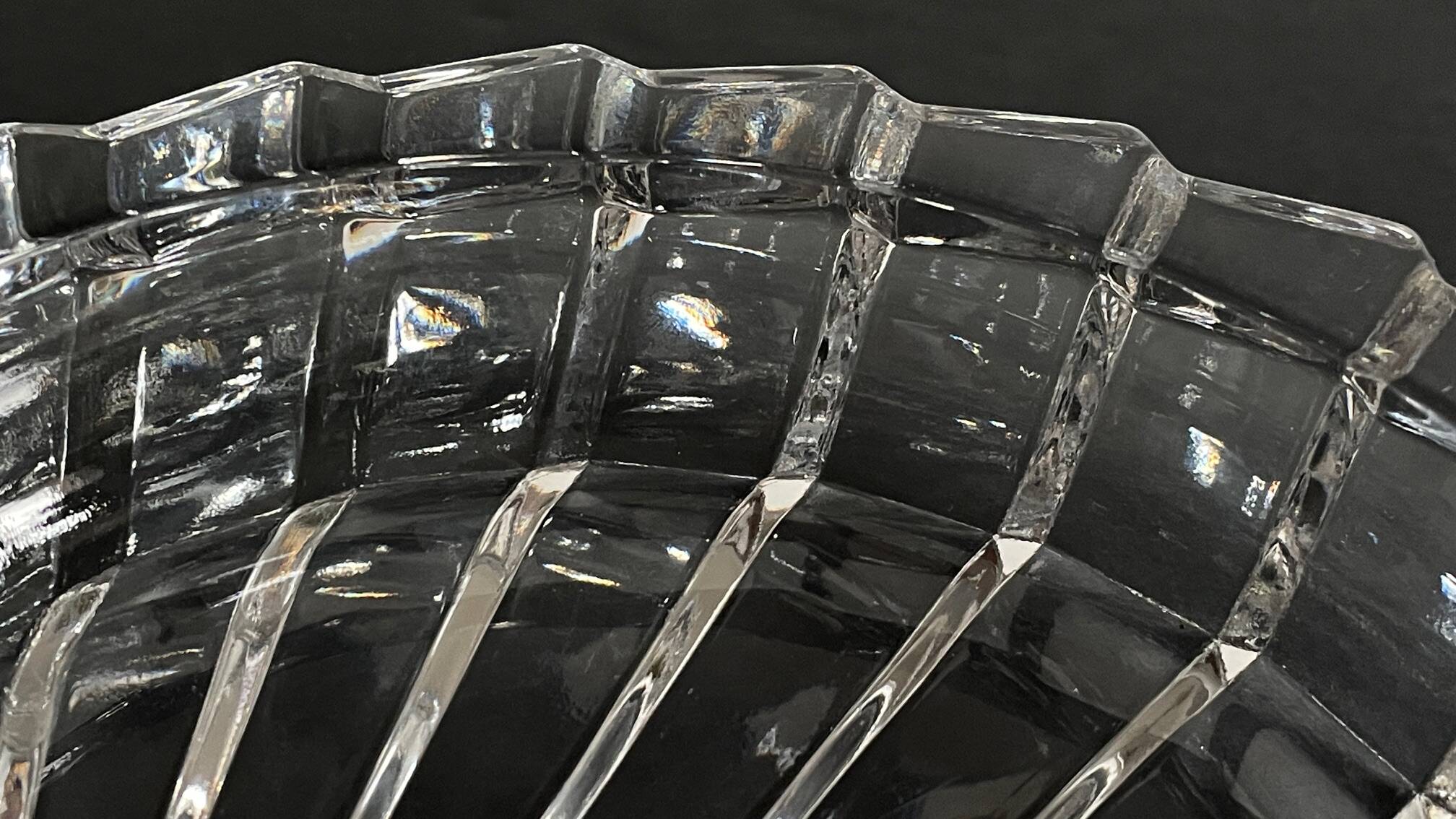 Vintage Crystal Ashtray in Seashell Shape