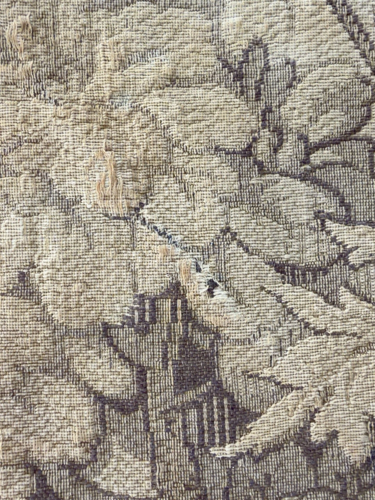 Ancient French Gobelin tapestry – Gallant scene – Early 20th century