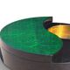Table basse Willy Rizzo Yin-Yang - Laque, laiton & verre (Circa 70)