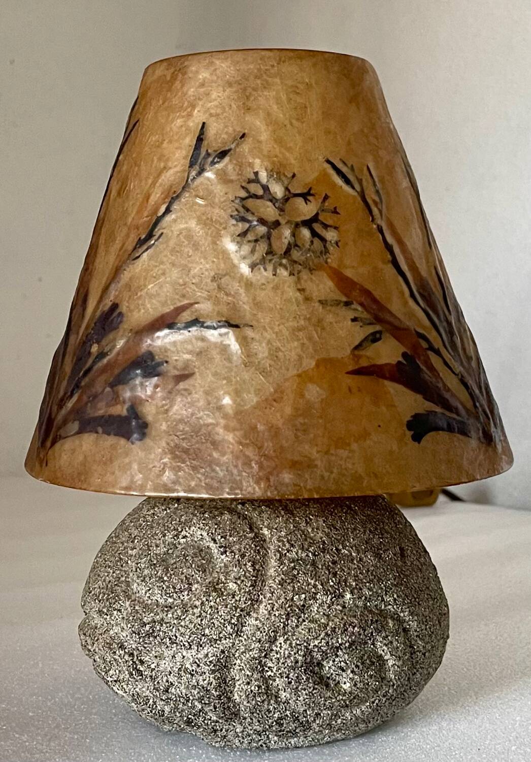 Ploum granite lamp, 1970s.