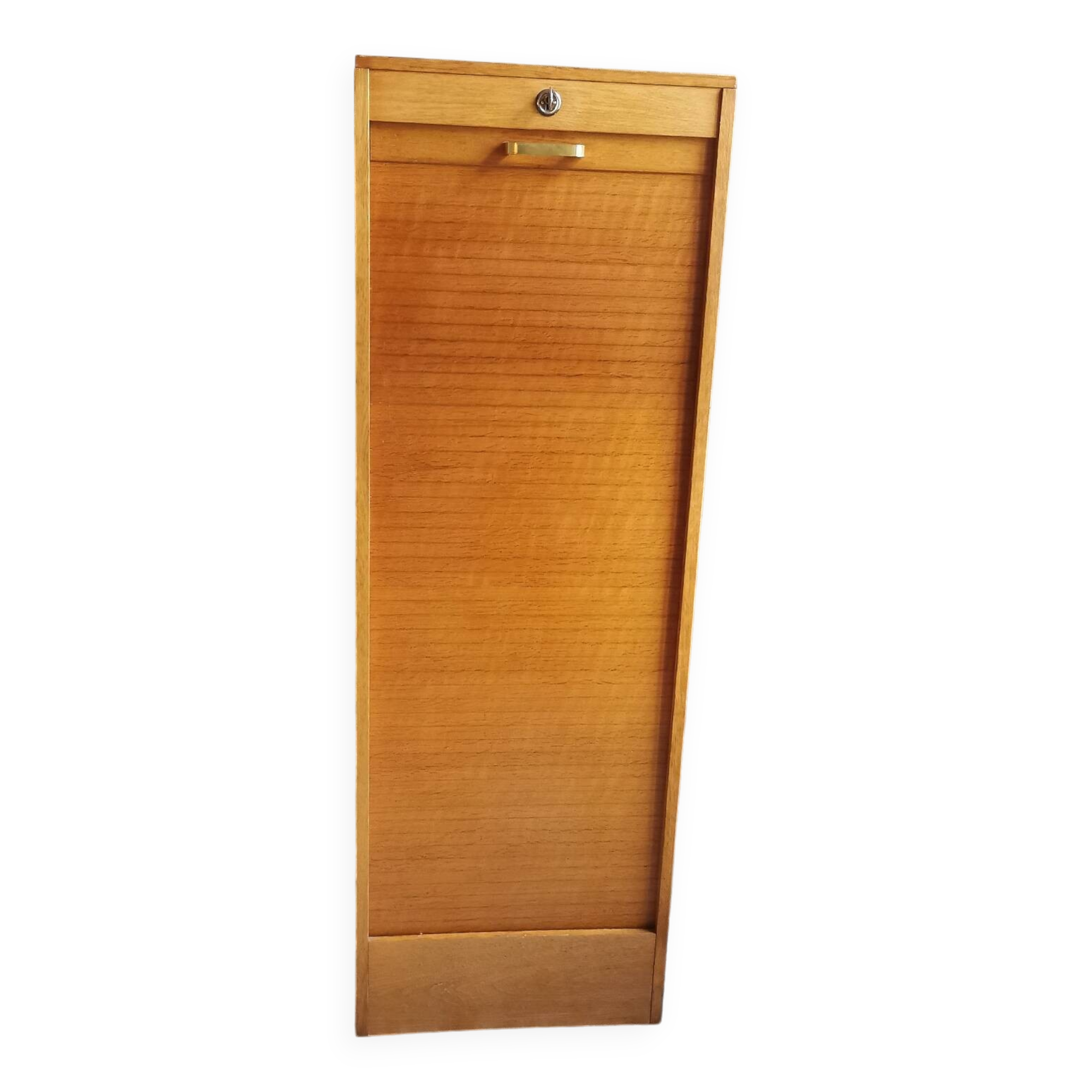 Meuble de bureau vintage, classeur à rideaux 1960