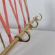 Vintage mid century wall mount brass wardrobe coat rack