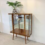 Elegant, curved display cabinet in Art Deco style
