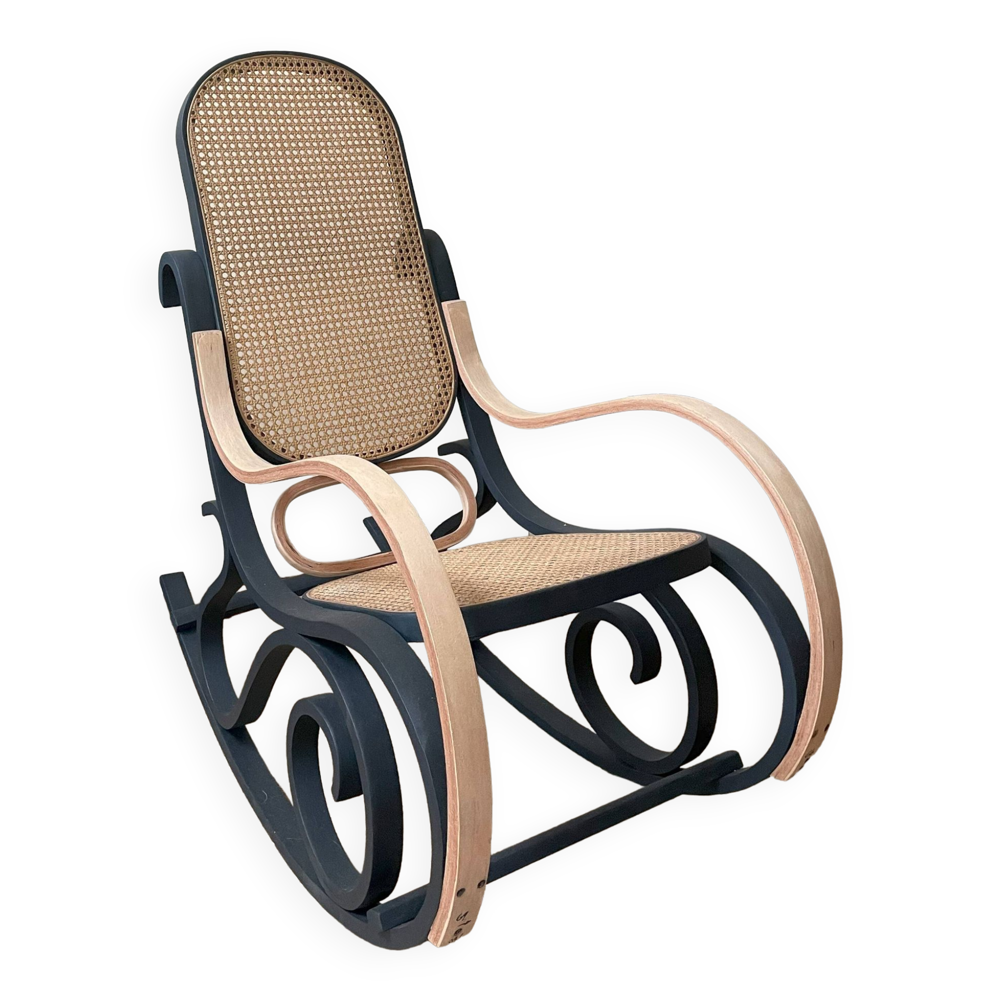 Bentwood rocking chair Paris gray/raw