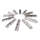 Set of 12 triangular-shaped knife rests in lead crystal.