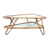 Grande table basse en rotin par Dirk van Sliedrecht pour Rohe Noordwolde