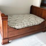 Cherry wood boat bed with bedding