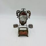 Antique brass jewelry box.