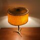 Brass and rosewood lamp by J.T Kalmar, Austria, circa 1950.