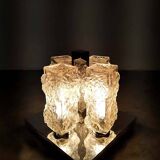 Vintage design Ice glass Flush Mount ceiling lamp 'Ice cubes'