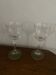 2 verres tulipe à pied en cristal annees 60.