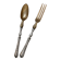 Antique salad cutlery