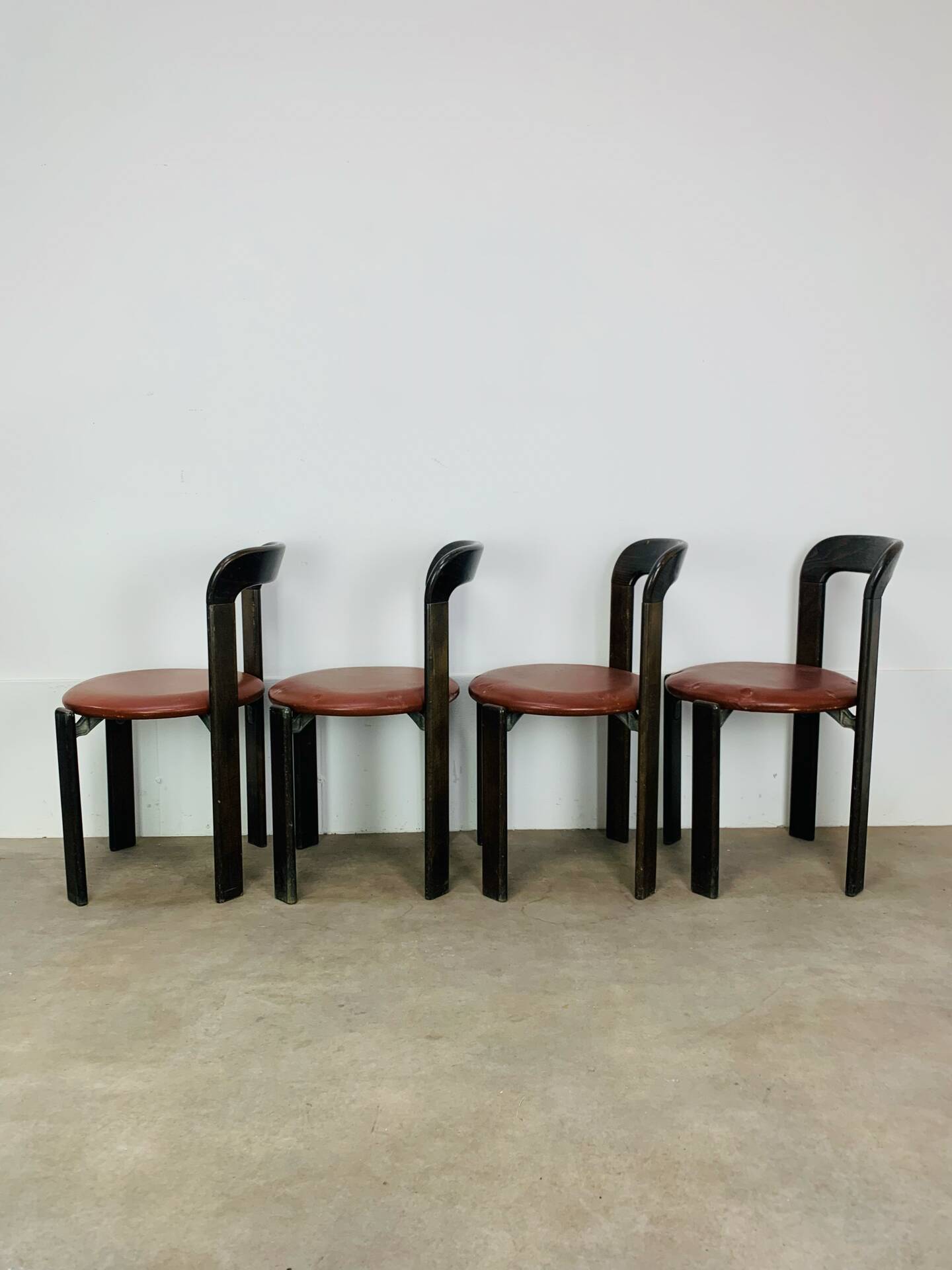 4 Bruno Rey chairs for Dietiker, workshop "Chair from Stein am Rhein"