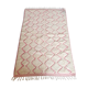 Tapis berbère béni ouarain à losanges rose et blanc