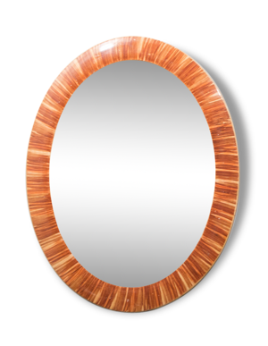 Miroir en bois des années 1950