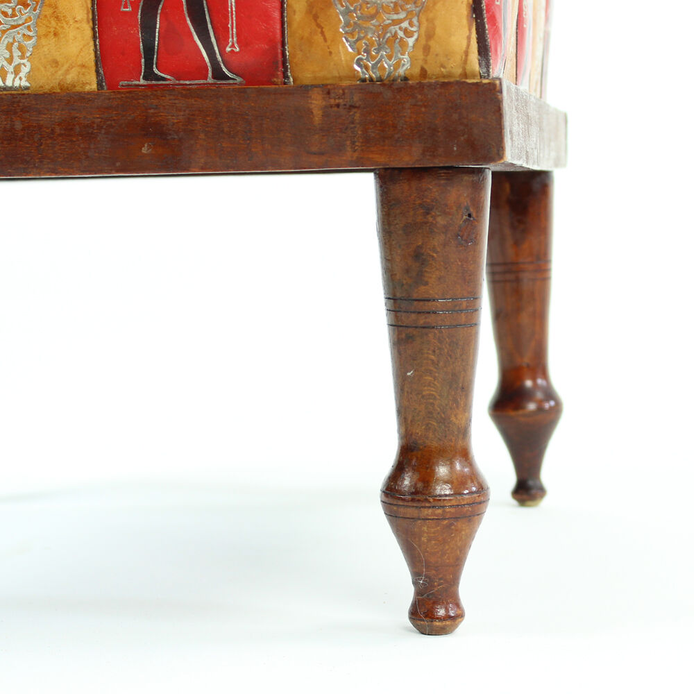 Turkish Ottoman in Leather circa 1960