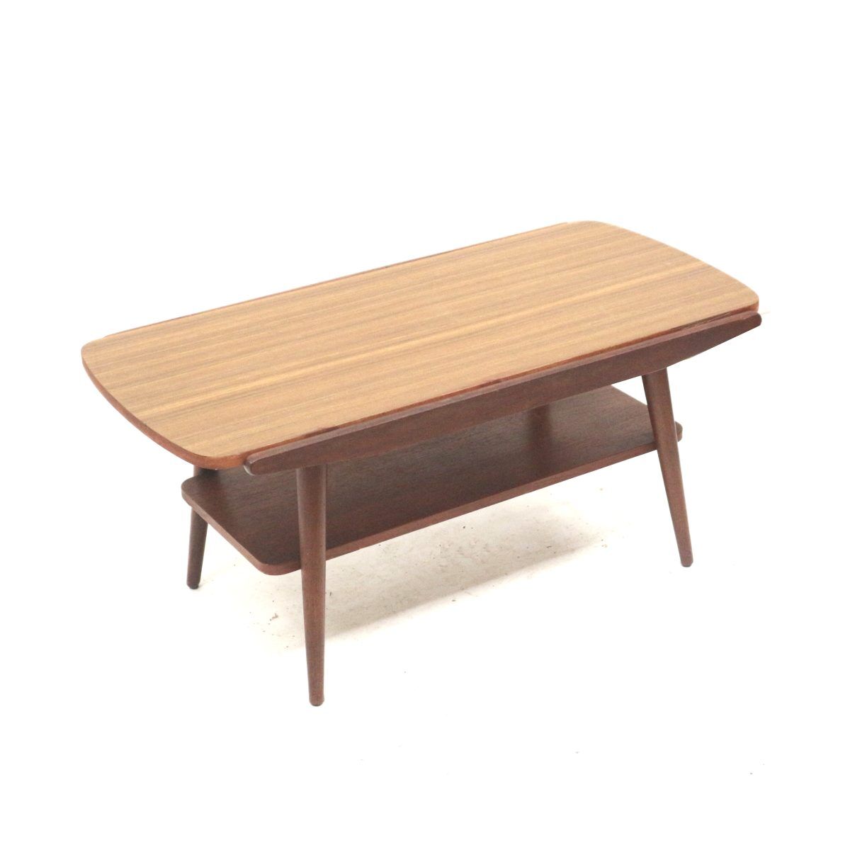 Vintage teak coffee table with a reversible top