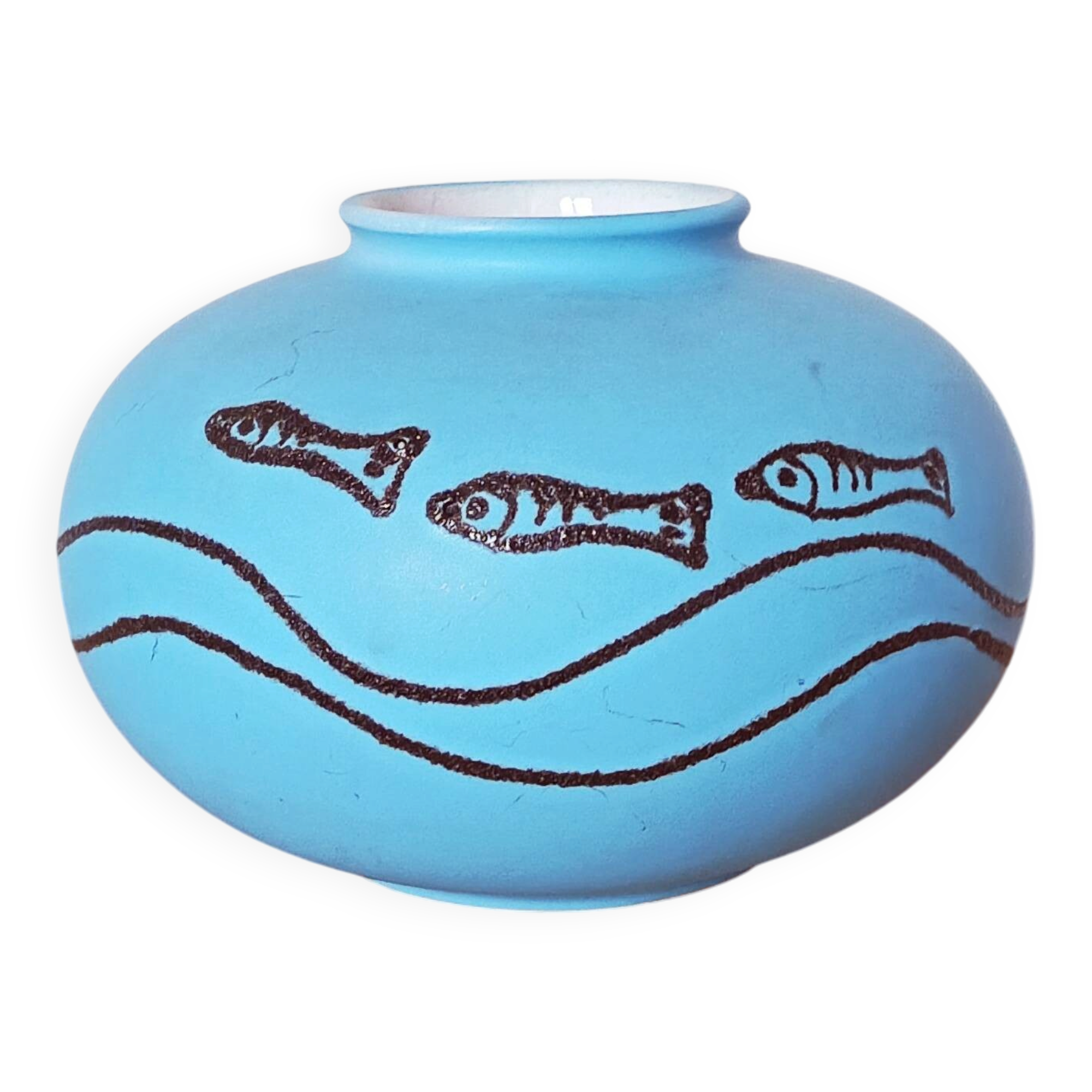 Vintage ceramic ball vase West Germany 1960s