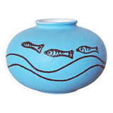 Vintage ceramic ball vase West Germany 1960s