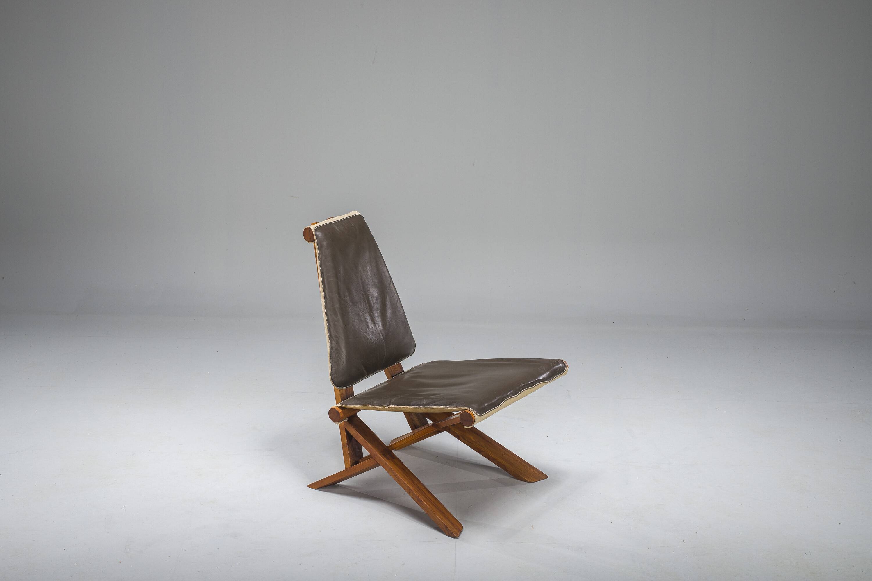 French S46 Dromadaire Chair by Pierre Chapo for Ebenisterie Seltz, 1970s