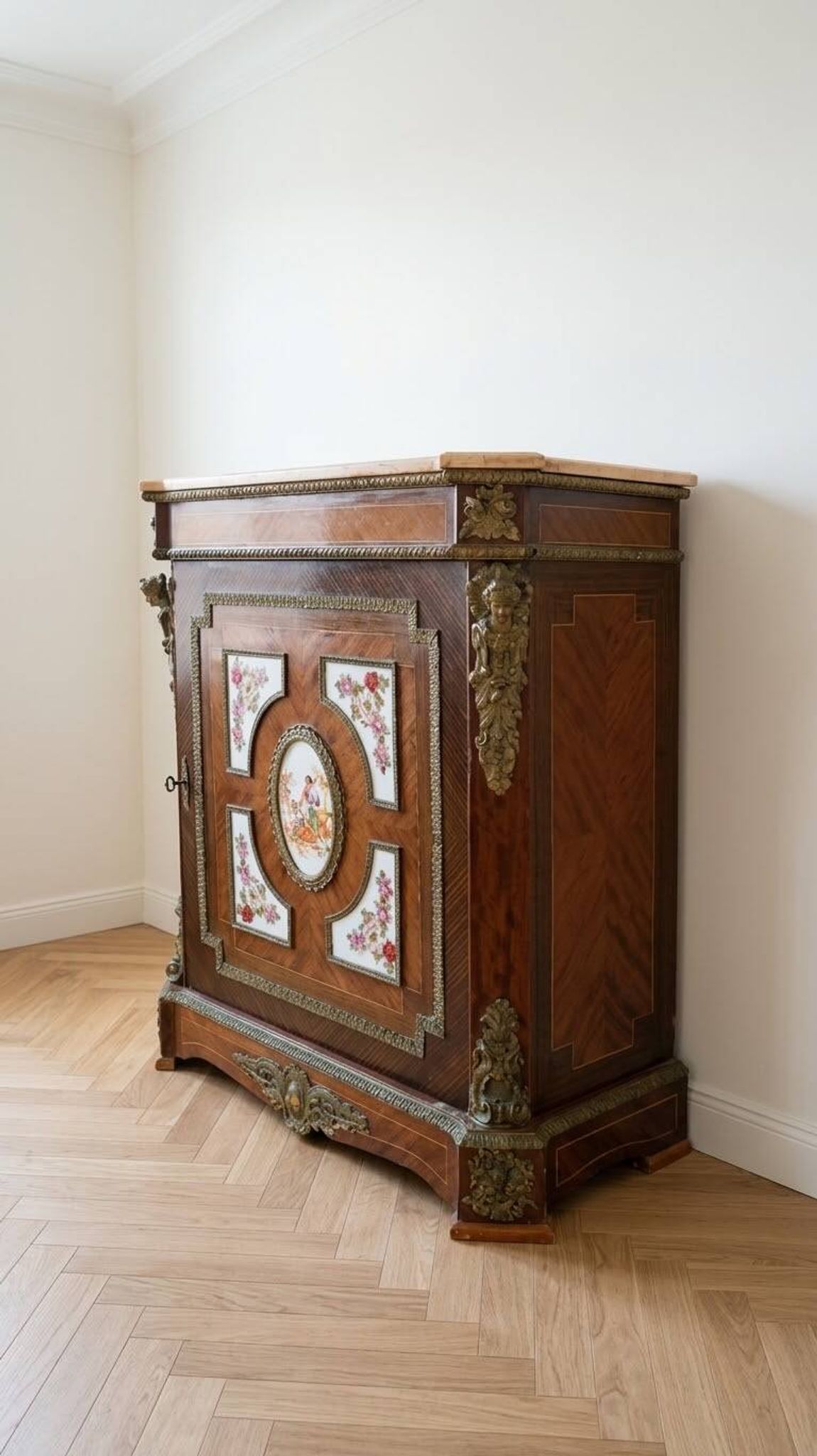 Ensemble buffet Napoléon III : bois et marbre