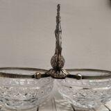 Crystal bowls joined by "swan neck" creation.