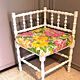 Fabric and wood corner armchair, comfort, relax, 1920s