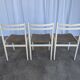 Set of 3 vintage stol kamnik white wooden chair: 1970s scandinavian design
