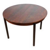 Table de repas ronde extensible en palissandre - années 1960