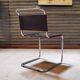 Chaise S33 Marcel Breuer Thonet cuir noir