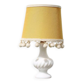 Vintage table lamp, small table lamp, milk glass lamp, decoration