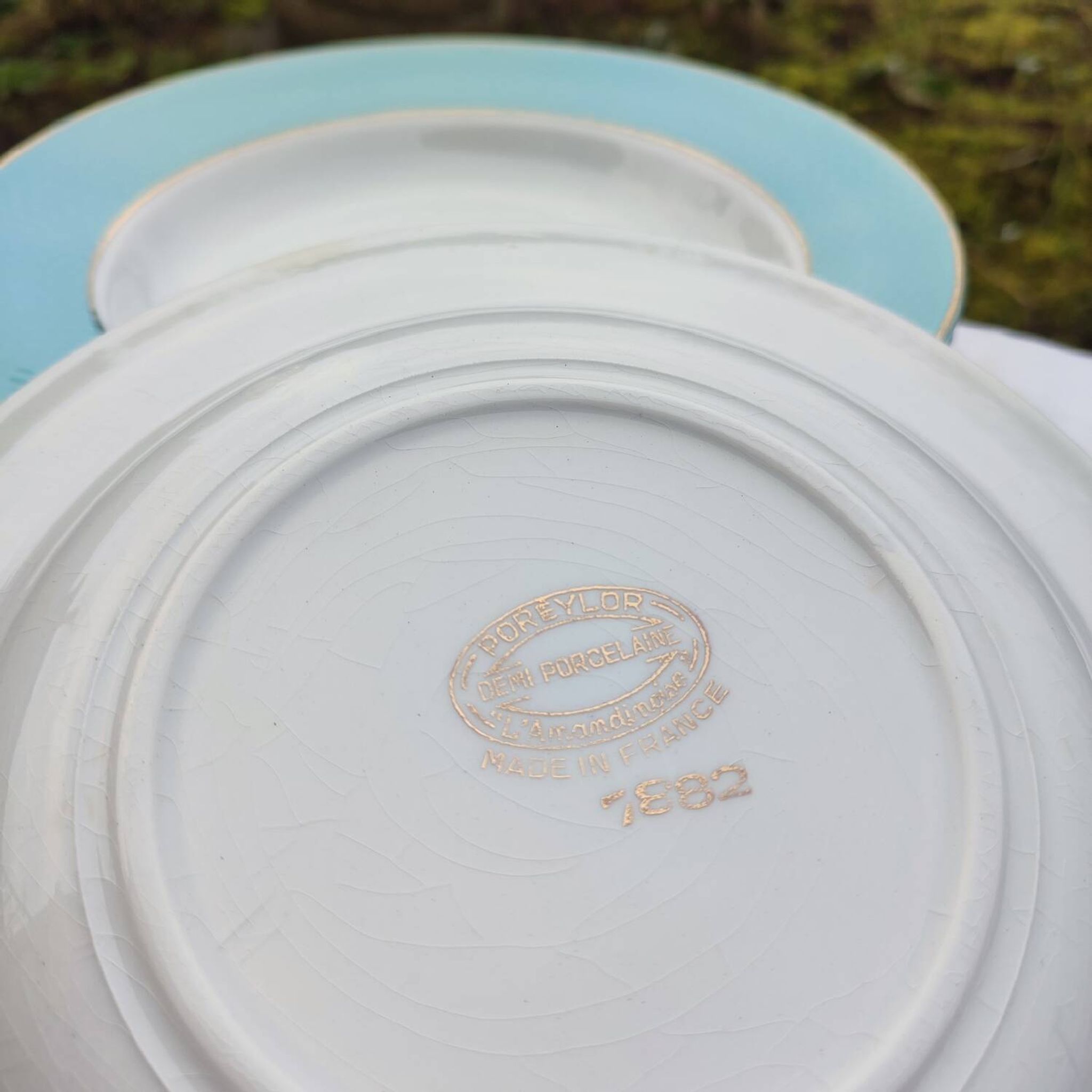 Set of 6 deep plates l'Amandinoise model Poreylor