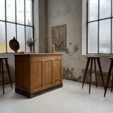 Early 20th century oak trade counter