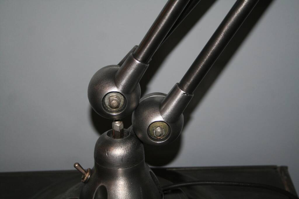 Jieldé floor lamp 3 arms 40cm graphite industrial Jean Louis Domecq vintage