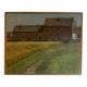 Impressionist painting of belgian farmhouse scene