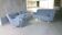 Set sofa and 2 armchairs vintage 50/60s organic fabrics vintage original