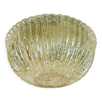Plafonnier Limburg modèle A668 2982 verre ambré verre structuré années 1970