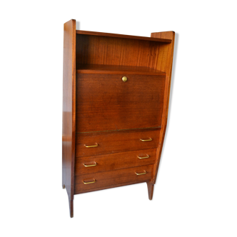 Vintage mahogany wing-shaped secretary