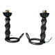 Paire de pieds de lampes en fer forgé