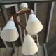 Lustre boomerang en teck et opaline 1970