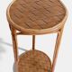 Table d'appoint, support à plante en bois, bambou et roseau, années 1960