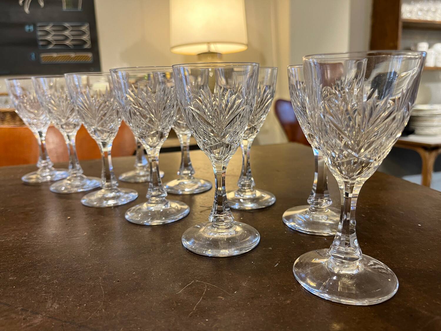 Beau lot de verres en cristal de Saint Louis