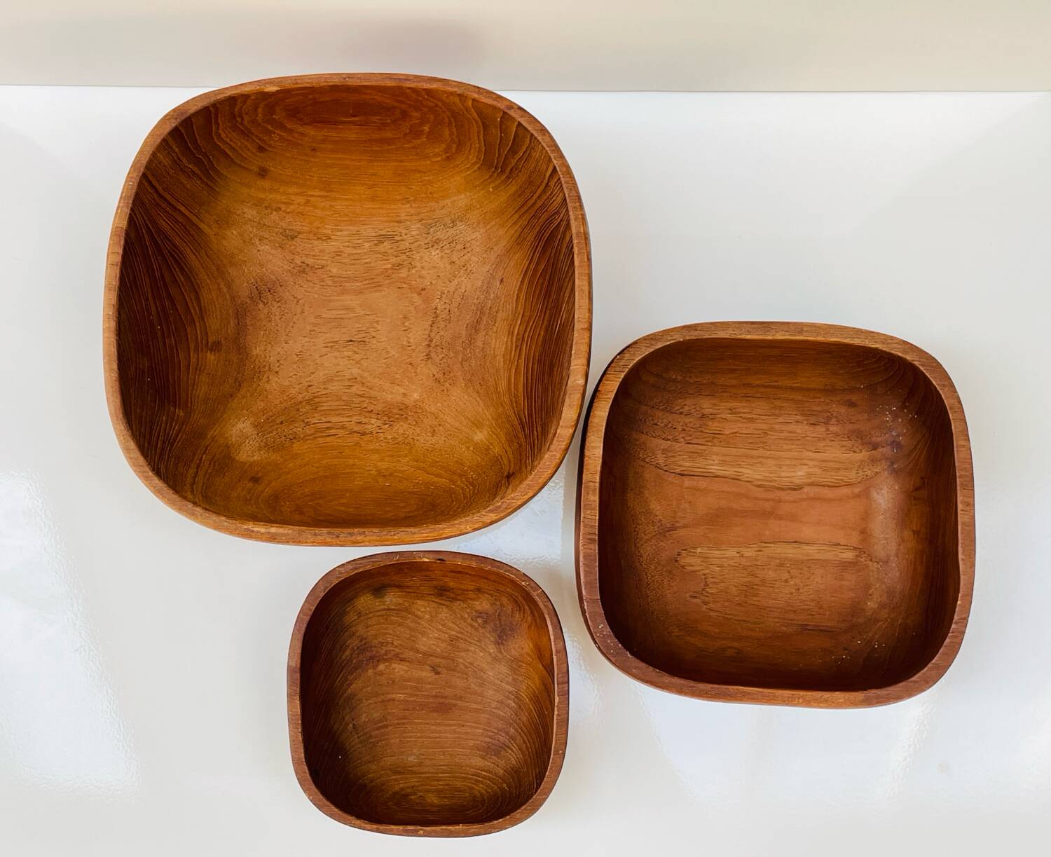 3 nesting teak salad bowls - Vintage - Scandinavian craftsmanship