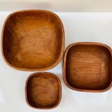 3 nesting teak salad bowls - Vintage - Scandinavian craftsmanship