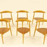 Heart dining set, designed by Hans Wegner for Fitz Hansen,  Denmark 1960s